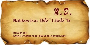 Matkovics Délibáb névjegykártya